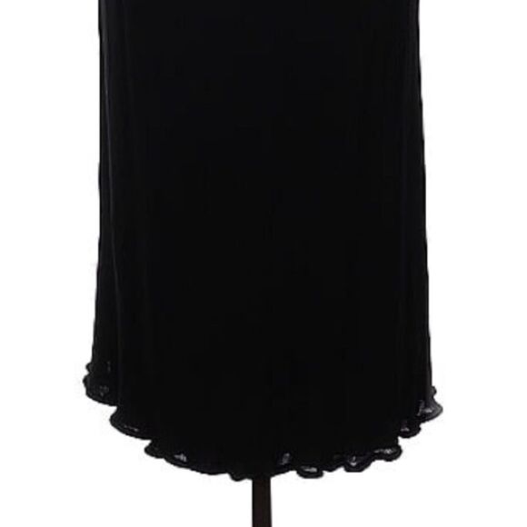 Vintage Yolanda Lorente Formal Sleeveless Maxi Long Dress XL Black Lettace Hem - Picture 4 of 7